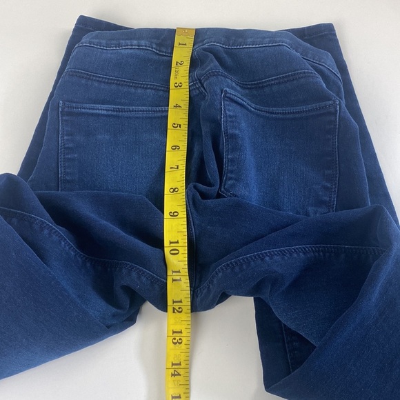 Pull-on dark wash elastic waist jeans denim stretchy jeggings skinny size 4 - Picture 9 of 10